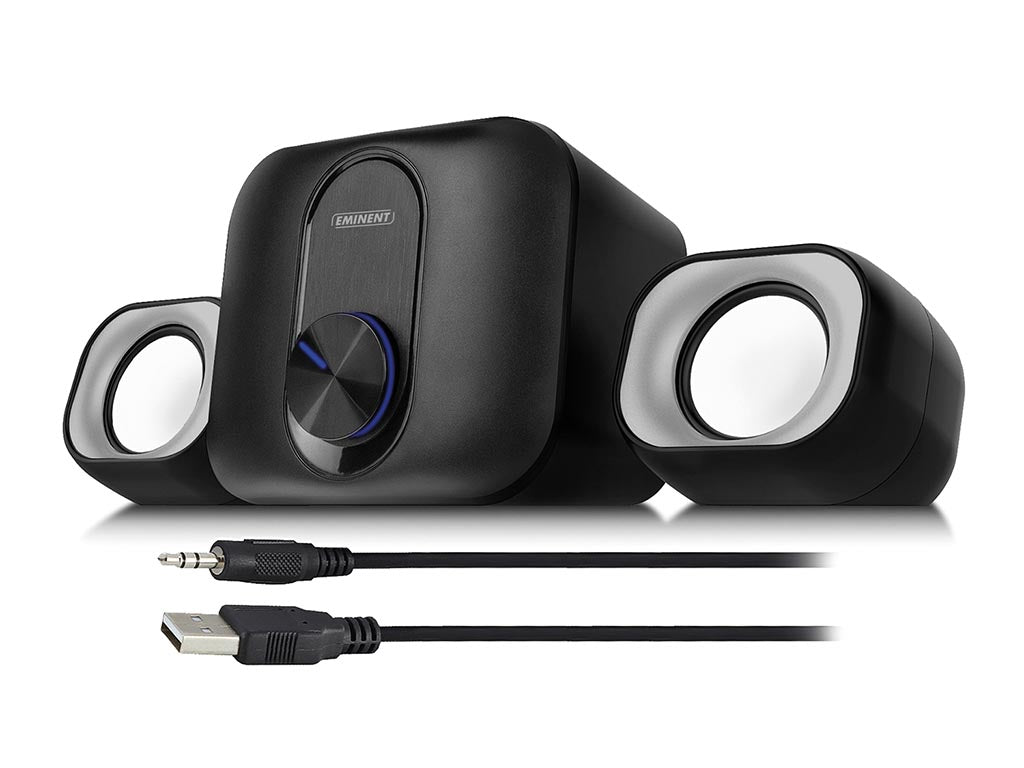 Conjunto de altifalantes estéreo 2.1 para PC e computador portátil, alimentado por USB_0