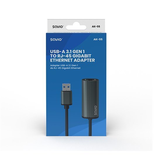 ADAPTADOR USB-A A ETHERNET RJ45 SAVIO AK-55_0