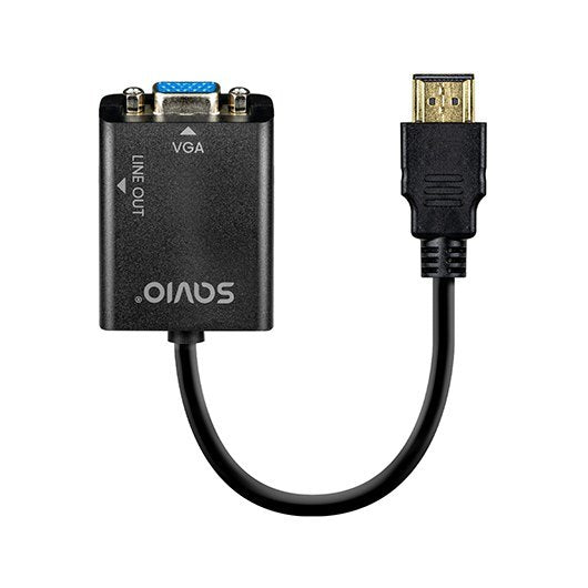 ADAP  HDMI (M) - VGA (H) + MINI JACK 3.5 MM SAVIO_0