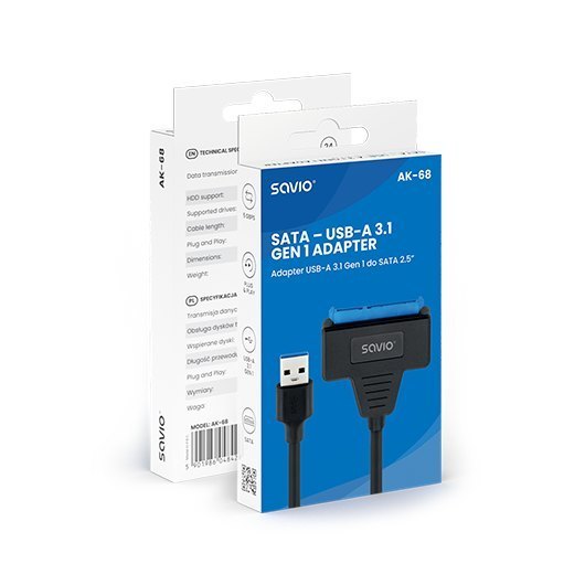 ADAPTADOR SATA A USB-A 3.1 SAVIO AK-69_0