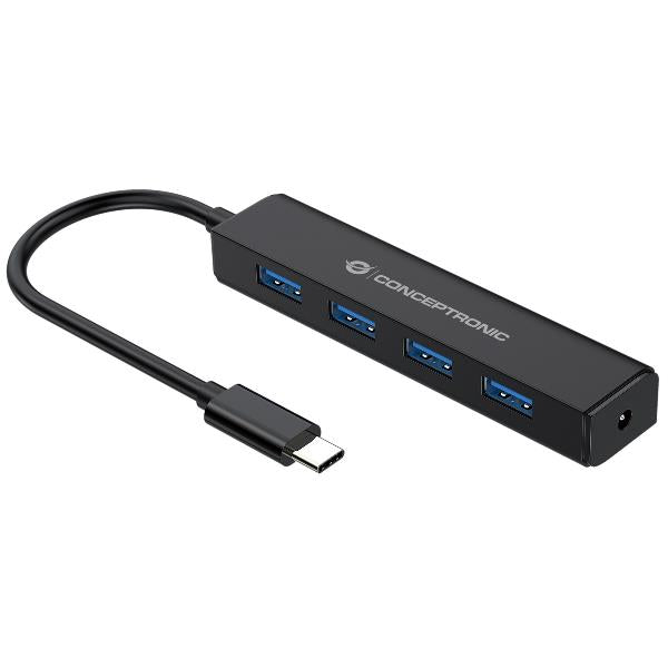 HUB USB-C 3.2 Gen1 4-PORTE USB-A 3.0 con Jack Alimentazione_1