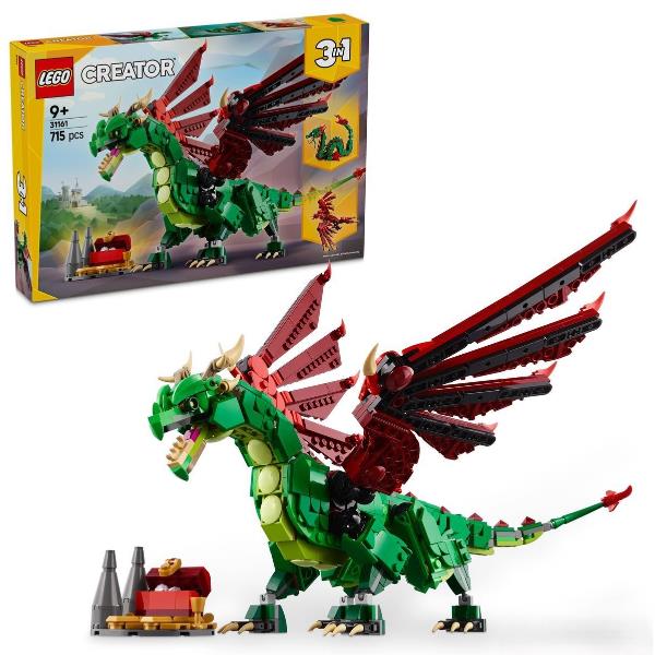 31161 Creator 3-in-1 GrÃ¼ner Drache, Konstruktionsspielzeug_0