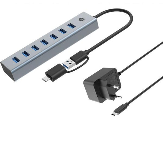 HUB USB 3.0 7 PORTE con alimentatore, 5Gbps, USB-A x 7_0