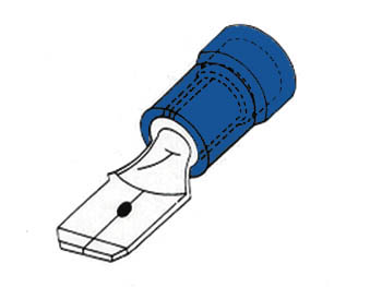 CONECTOR MACHO 6,4mm AZUL_0