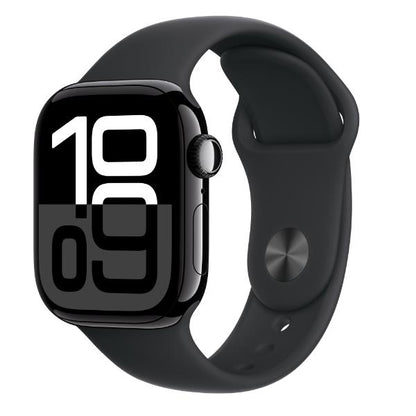Apple Watch Series 10/ GPS/ Cellular/ 42mm/ Caja de Aluminio Negro Azabache / Correa Deportiva Negra S/M_0