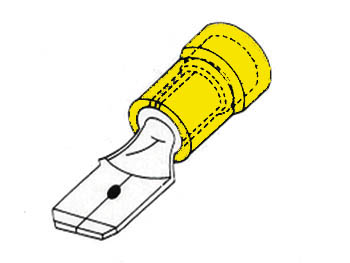 CONECTOR MACHO 6,4mm AMARELO_0