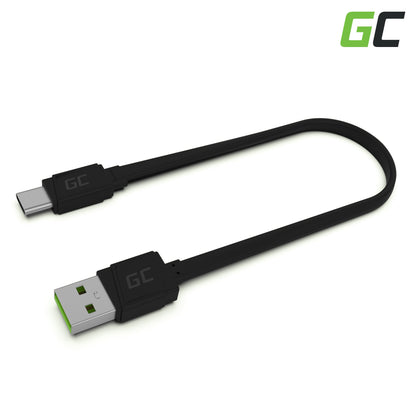 Cable USB - USB-C Green Cell GCmatte, 25cm, with Ultra Charge, QC 3.0_0