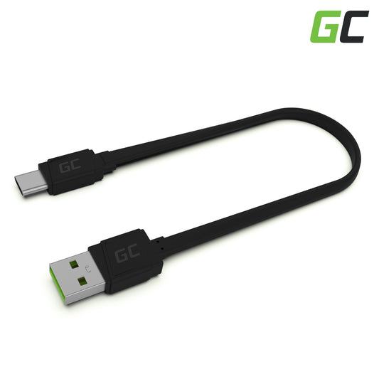 Cable USB - USB-C Green Cell GCmatte, 25cm, with Ultra Charge, QC 3.0_0