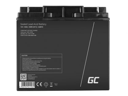 Green Cell AGM VRLA 12V 20Ah maintenance-free battery for mower, scooter, boat, wheelchair_2