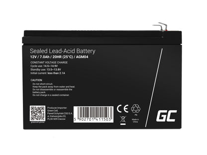 Green Cell AGM VRLA 12V 7Ah maintenance-free battery for UPS units_3