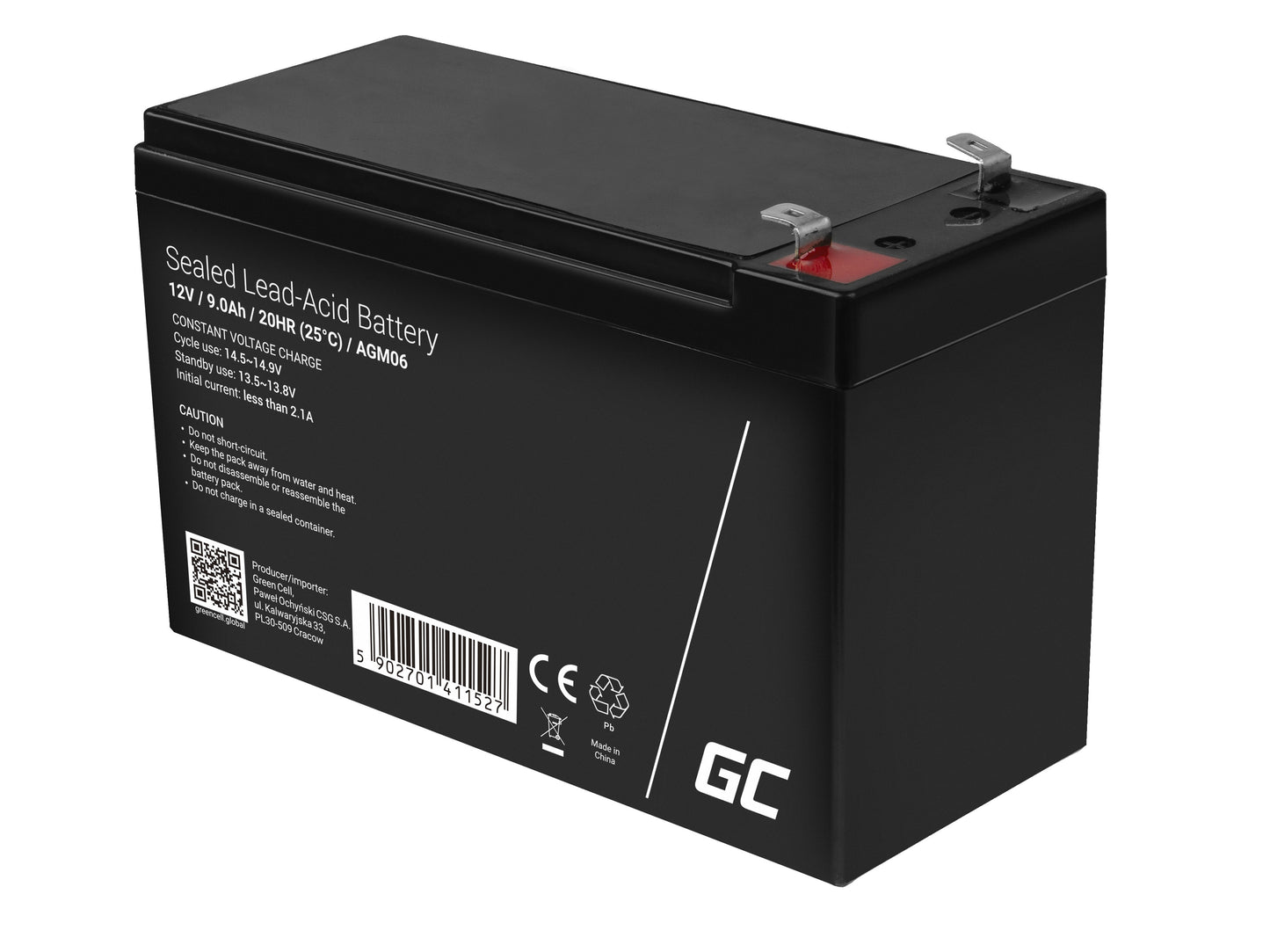 Green Cell AGM VRLA 12V 9Ah maintenance-free battery for UPS units_5