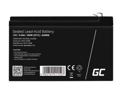 Green Cell AGM VRLA 12V 9Ah maintenance-free battery for UPS units_2