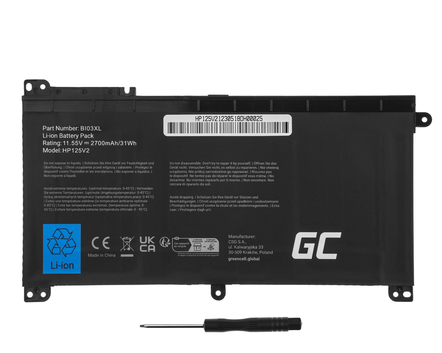 Green Cell Battery BI03XL ON03XL for HP Pavilion x360 13-U 13-U000 13-U100 Stream 14-AX 14-AX000_2