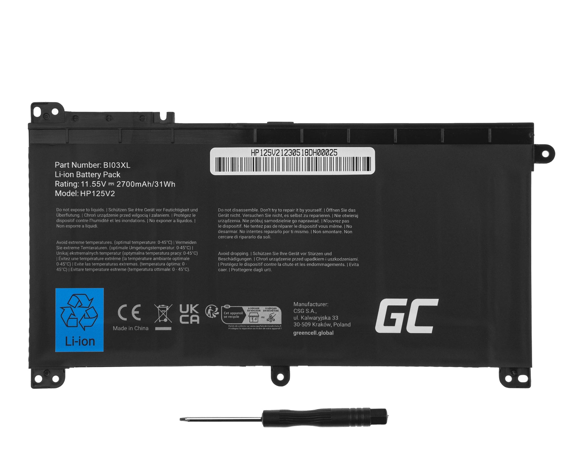 Green Cell Battery BI03XL ON03XL for HP Pavilion x360 13-U 13-U000 13-U100 Stream 14-AX 14-AX000_2