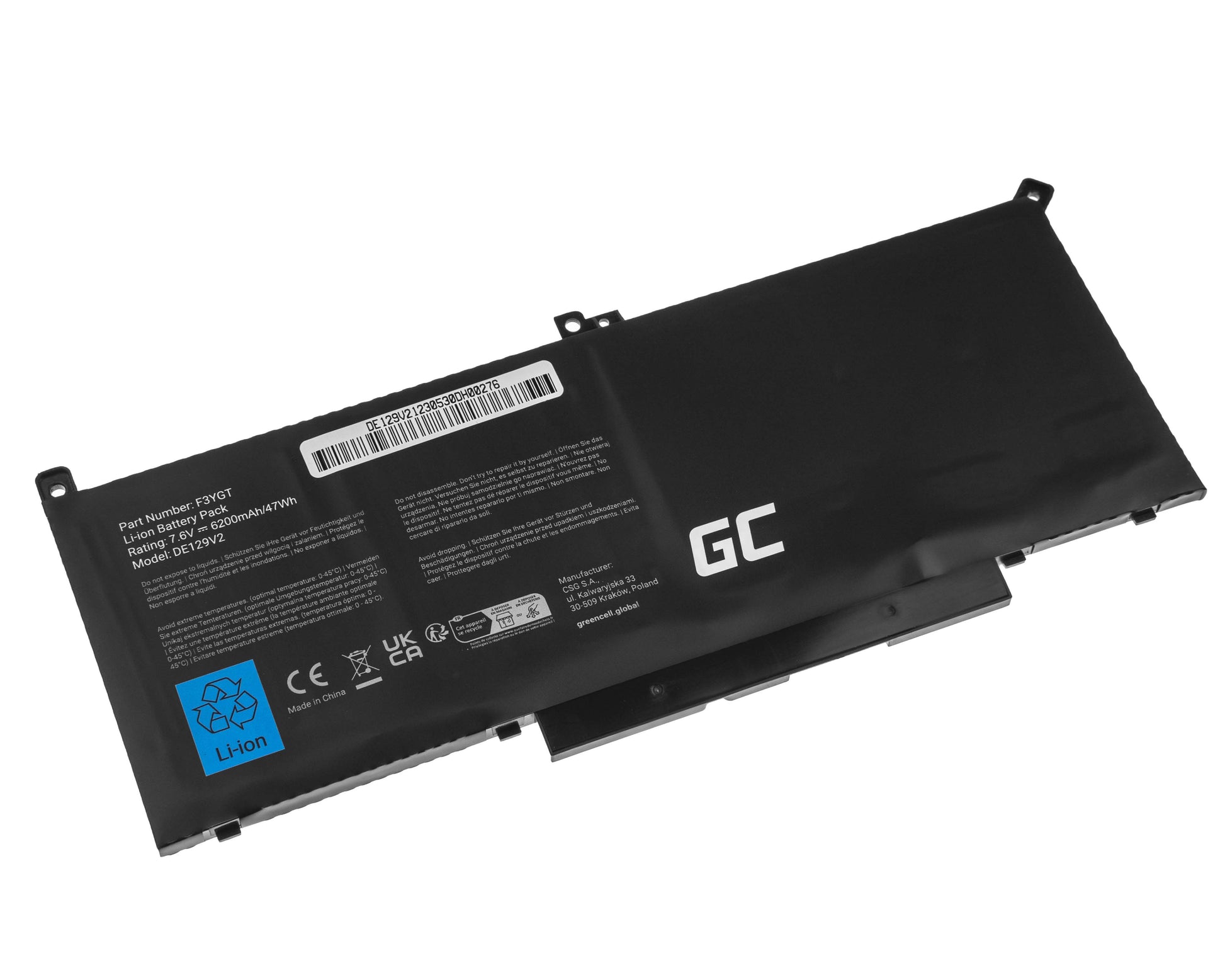 Green Cell Battery F3YGT for Dell Latitude 7280 7290 7380 7390 7480 7490_1