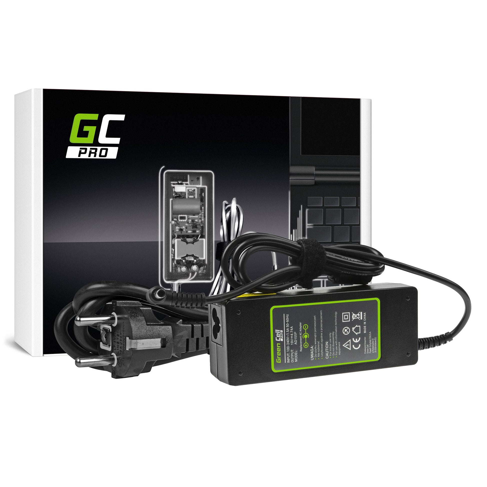 Green Cell PRO Charger / AC Adapter 19V 4.74A 90W for AsusPRO B8430U P2440U P2520L P2540U P4540U P5430U Asus Zenbook UX51VZ_1