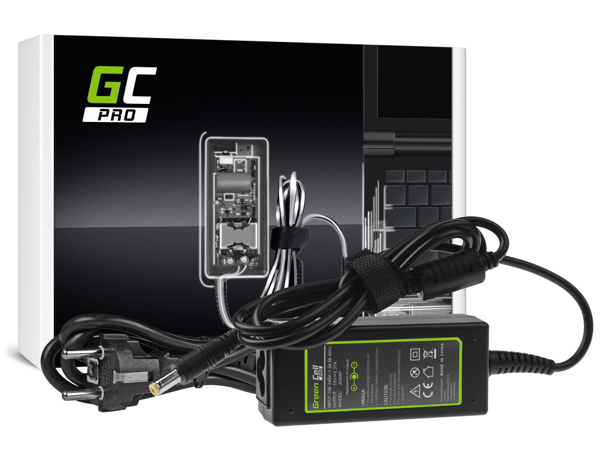 Green Cell PRO Charger / AC Adapter 19V 2.37A 45W for Acer Aspire E5-511 E5-521 E5-573 E5-573G ES1-131 ES1-512 ES1-531 V5-171_2