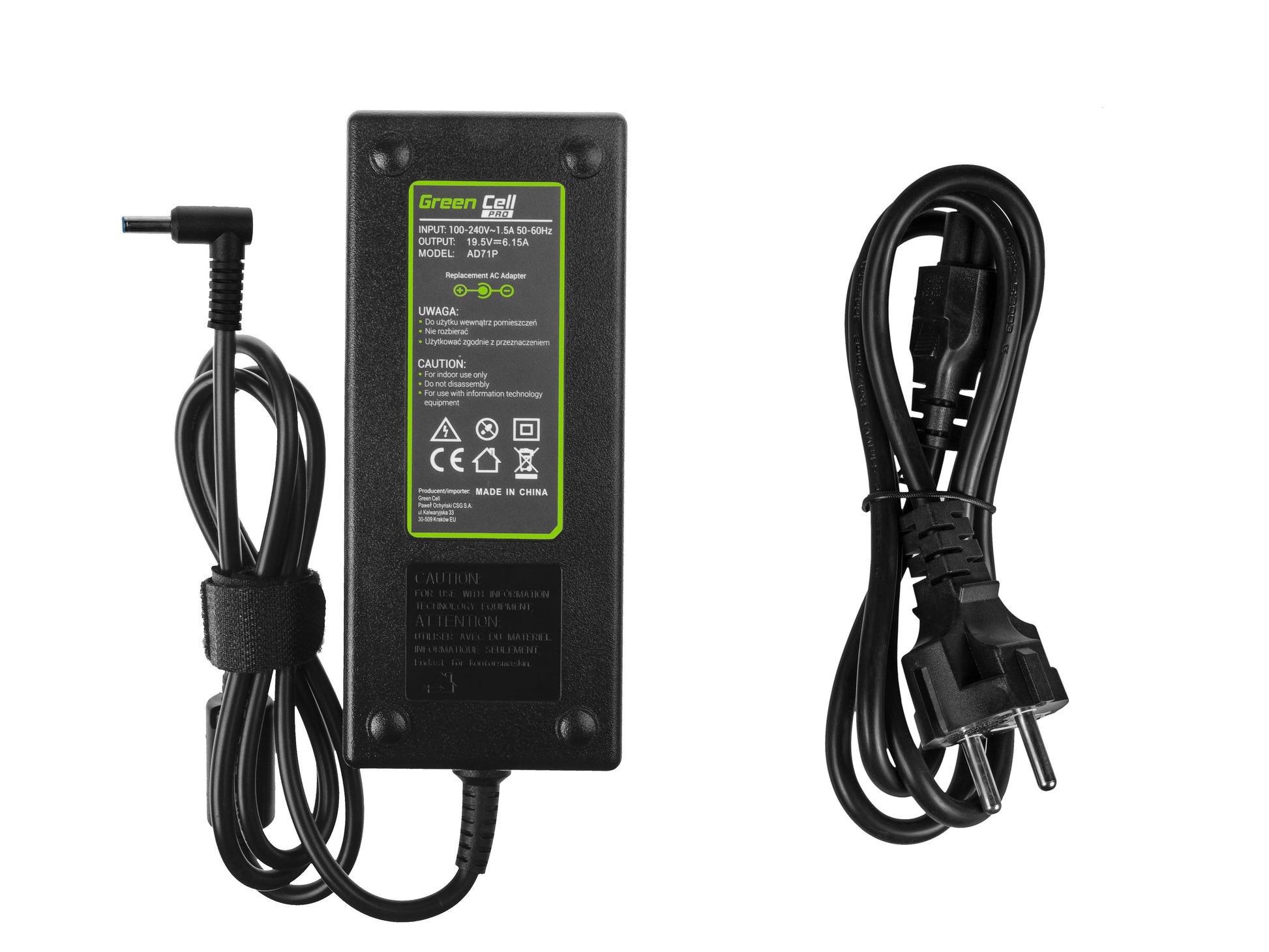 Green Cell PRO Charger / AC Adapter 19.5V 6.15A 120W for HP Omen 15-5000 17-W HP Envy 15-J 17-J_1
