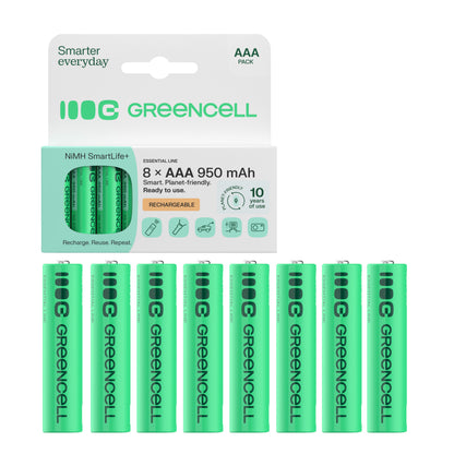 Green Cell 8x AAA HR03 950mAh Battery_0