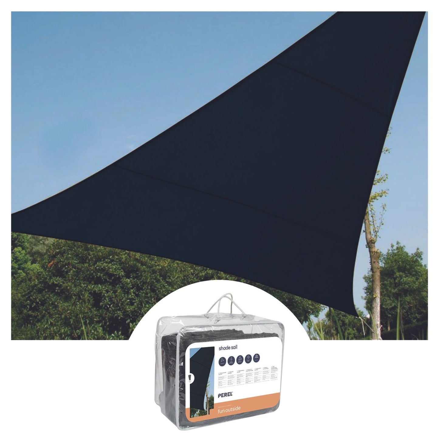 TOLDO VELA PERMEÁVEL À ÁGUA - TRIANGULAR - 3.6 x 3.6 x 3.6 m - COR: CARVÃO_0