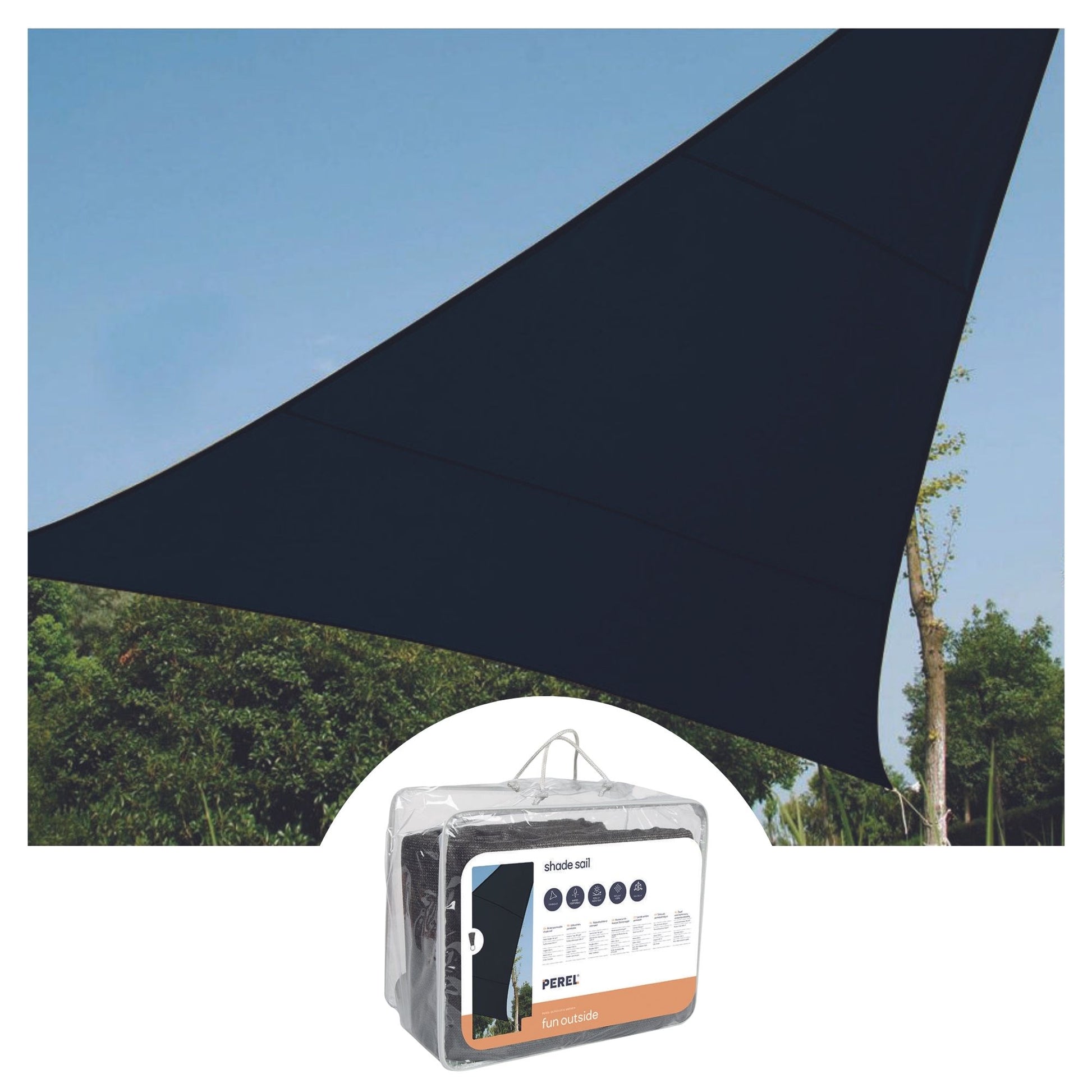 TOLDO VELA PERMEÁVEL À ÁGUA - TRIANGULAR - 3.6 x 3.6 x 3.6 m - COR: CARVÃO_0
