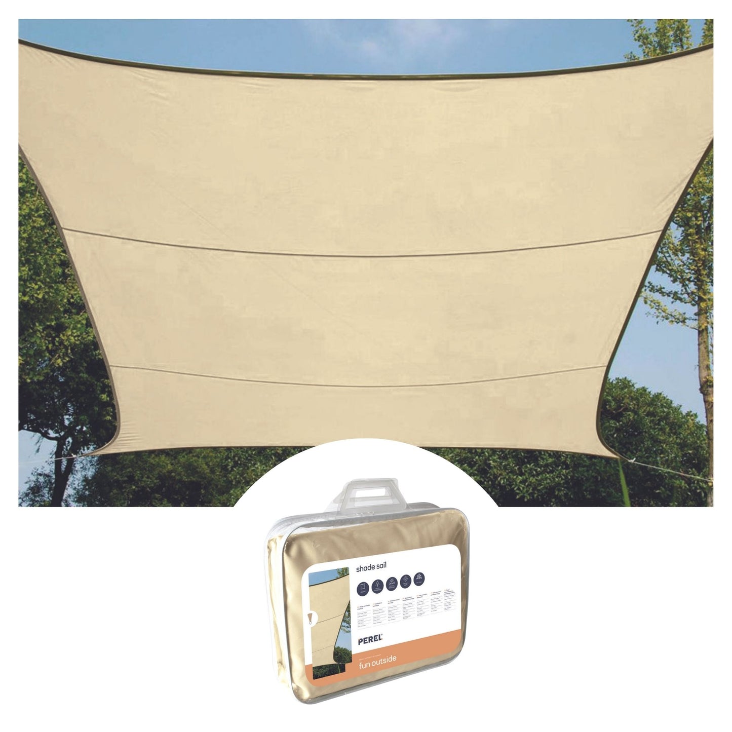 TOLDO VELA PERMEÁVEL À ÁGUA - QUADRADO - 5 x 5 m - COR: CHAMPAGNE_0