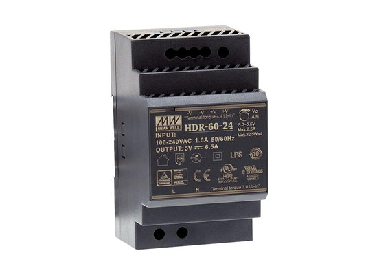 Fonte de alimentação industrial para calha DIN - Saída Única - 32.5 W - 5 V - 6.5 A_0