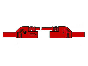 CABO DE MEDIÇÃO PROTEGIDO CONTRA O CONTACTO, MOLDADO POR INJECÇÃO 4mm 25cm / VERMELHO (MLB-SH/WS 25/1)_0