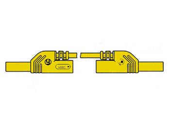 CABO DE MEDIÇÃO COM PROTECÇÃO DE CONTACTO 4mm 50cm / AMARELO (MLB-SH/WS 50/1)_0