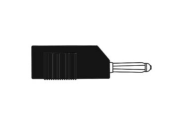 CONECTOR DE ENCAIXE 4mm COM FIXAÇÃO DE CABO LONGITUDINAL OU TRANSVERSO, COM PARAFUSO / PRETO (BSB 20K)_0