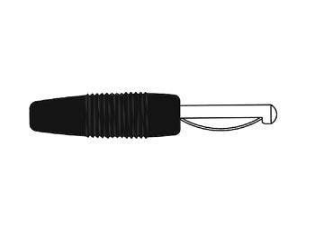 CONECTOR DE ENCAIXE 4mm COM PARAFUSO / PRETO (VON 20)_0