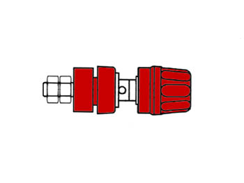 BUS DE LIGAÇÃO DE 4 mm ISOLADO COM CABEÇA E ANEL / VERMELHO (PKI10A)_0