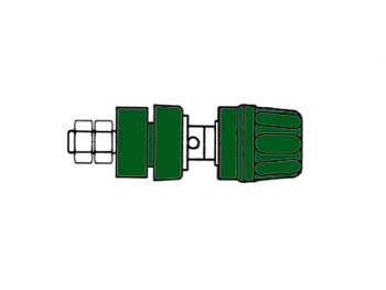 TOMADA ISOLADA DE 4mm COM BORDA DE GARRA / VERDE (PKI 10A)_0