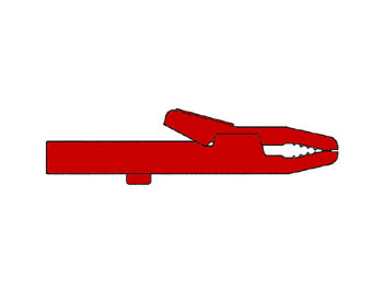 CLIPS CROCODILOS ISOLADOS 4mm 25A / VERMELHO (AK 25)_0
