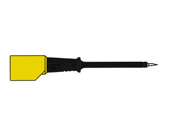 SONDA DE ENSAIO COM PROTEÇÃO DE CONTACTO 4mm COM PONTA DE AÇO INOXIDÁVEL SLENDER / PRETO (PRÜF 2S)_0