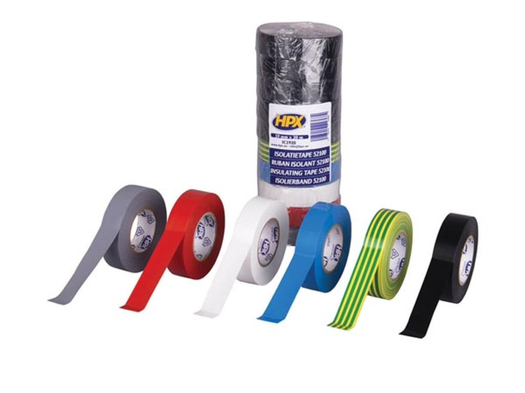 Fita isolante de PVC VDE - mista 19mm x 20m - conjunto de 10_0