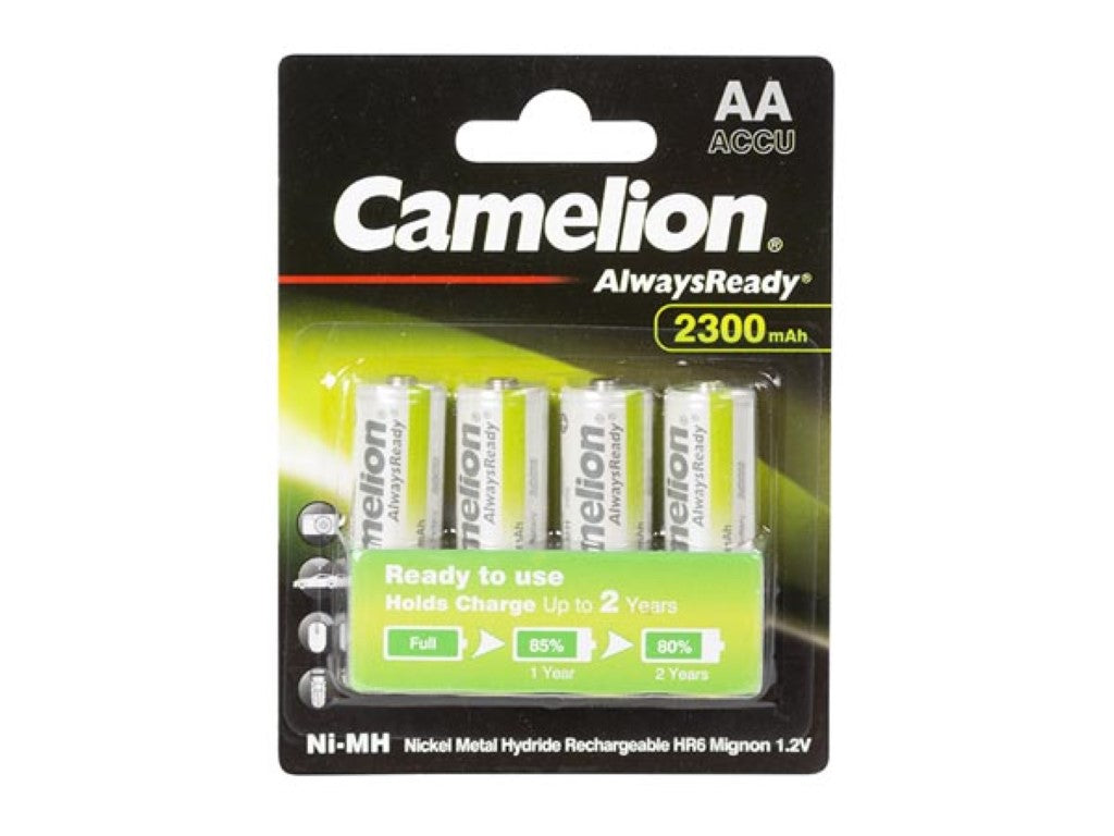 NiMH AA 1.2V-2300mAh (4/cartão) 'ALWAYSREADY"!'_0