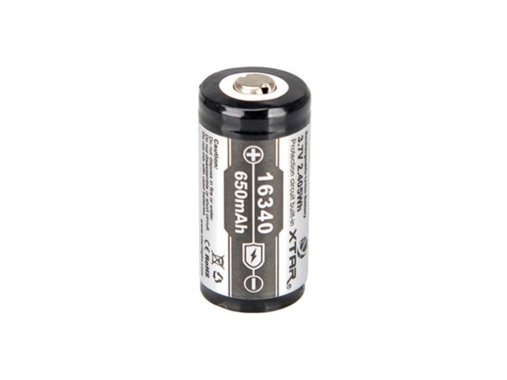 XTAR - PILHA ION DE LÍTIO 3.6 V - 650  mAh  - 16340 - RECARREGÁVEL REDONDA_0