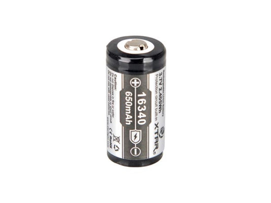 XTAR - PILHA ION DE LÍTIO 3.6 V - 650  mAh  - 16340 - RECARREGÁVEL REDONDA_0