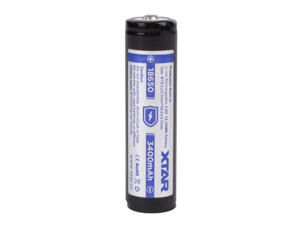 XTAR - PILHA ION DE LÍTIO 3.6 V - 3400 mAh  - 18650 - RECARREGÁVEL REDONDA_0