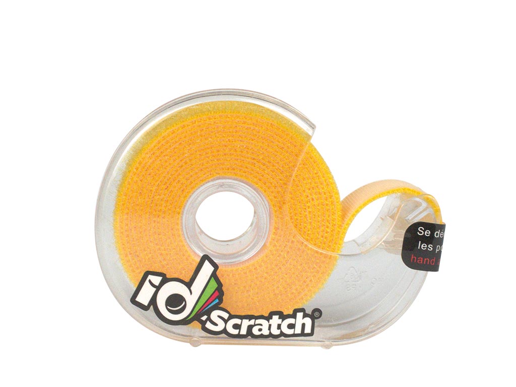 Fita de velcro - bobina 2m x 2cm - cor amarela_0