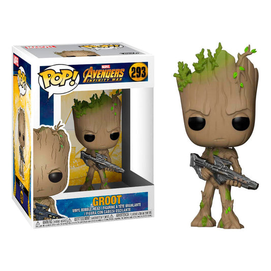 Figura POP Marvel Avengers Infinity War Teen Groot with Gun_0