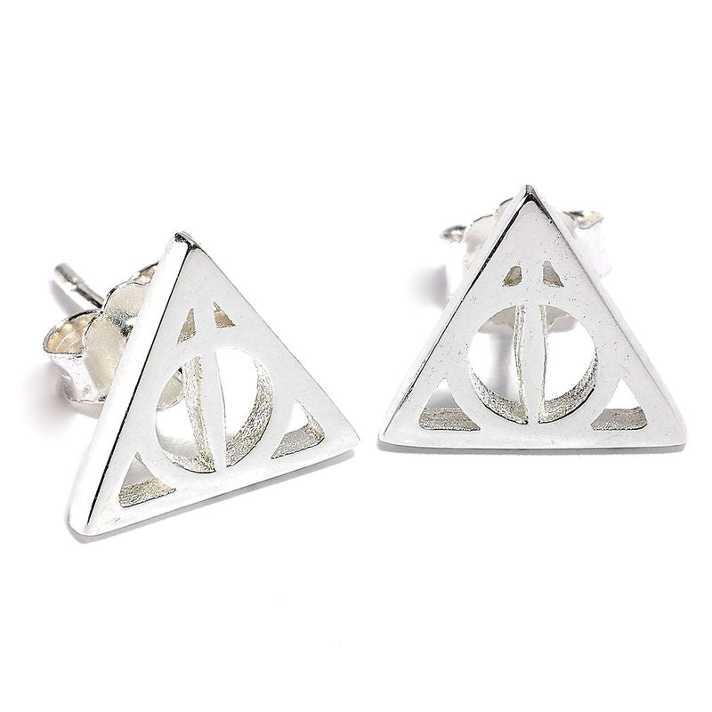 Pendientes Deathly Hallows plata_0