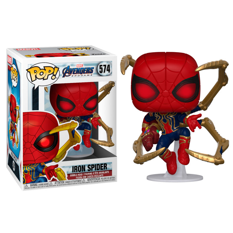 Figura POP Marvel Vengadores Endgame Iron Spider with Nano Gauntlet_0
