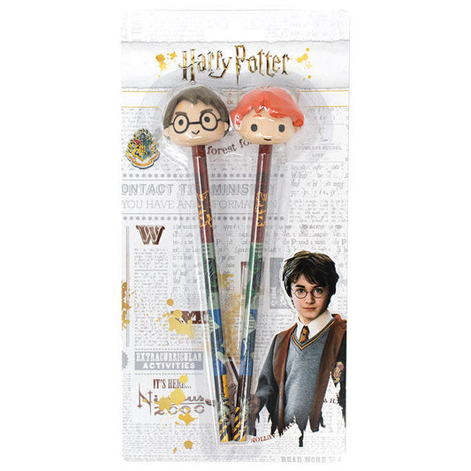 Blister 2 lapices con goma 3D Harry Potter_0