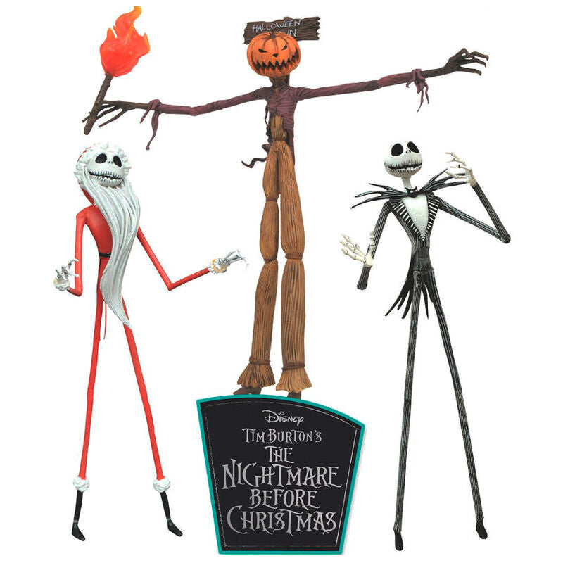 Blister 3 figuras Pesadilla Antes de Navidad Disney 18cm_0