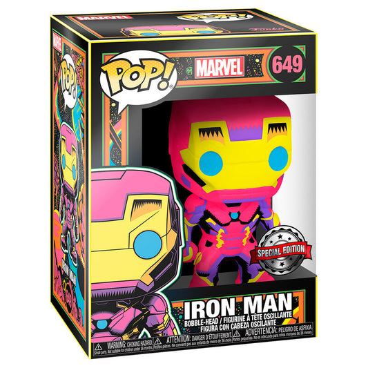 Figura POP Marvel Iron Man Black Light Exclusive_0