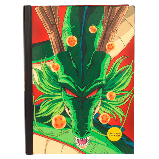 Cuaderno A5 Shenron Dragon Ball luces_0