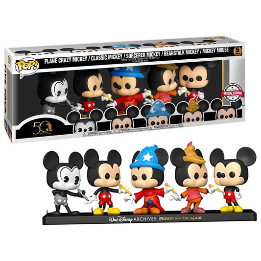 Set 5 figuras POP Disney Archives Mickey Exclusive_0