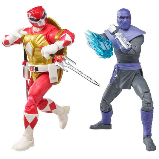 Blister figuras Raphael + Foot Soldier Tommy Tortugas Ninja Power Rangers 15cm_0